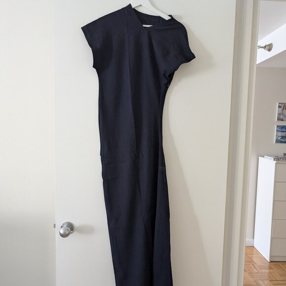 Zara Asymmetrical Wool Navy Dress Size S - Picture 2 of 2